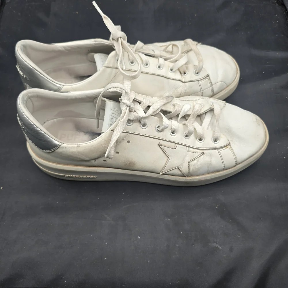Golden Goose Women's White‎ and Silver Sneakers